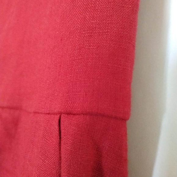 COPY - Sundance red dress linen / silk size P4 - Picture 6 of 13